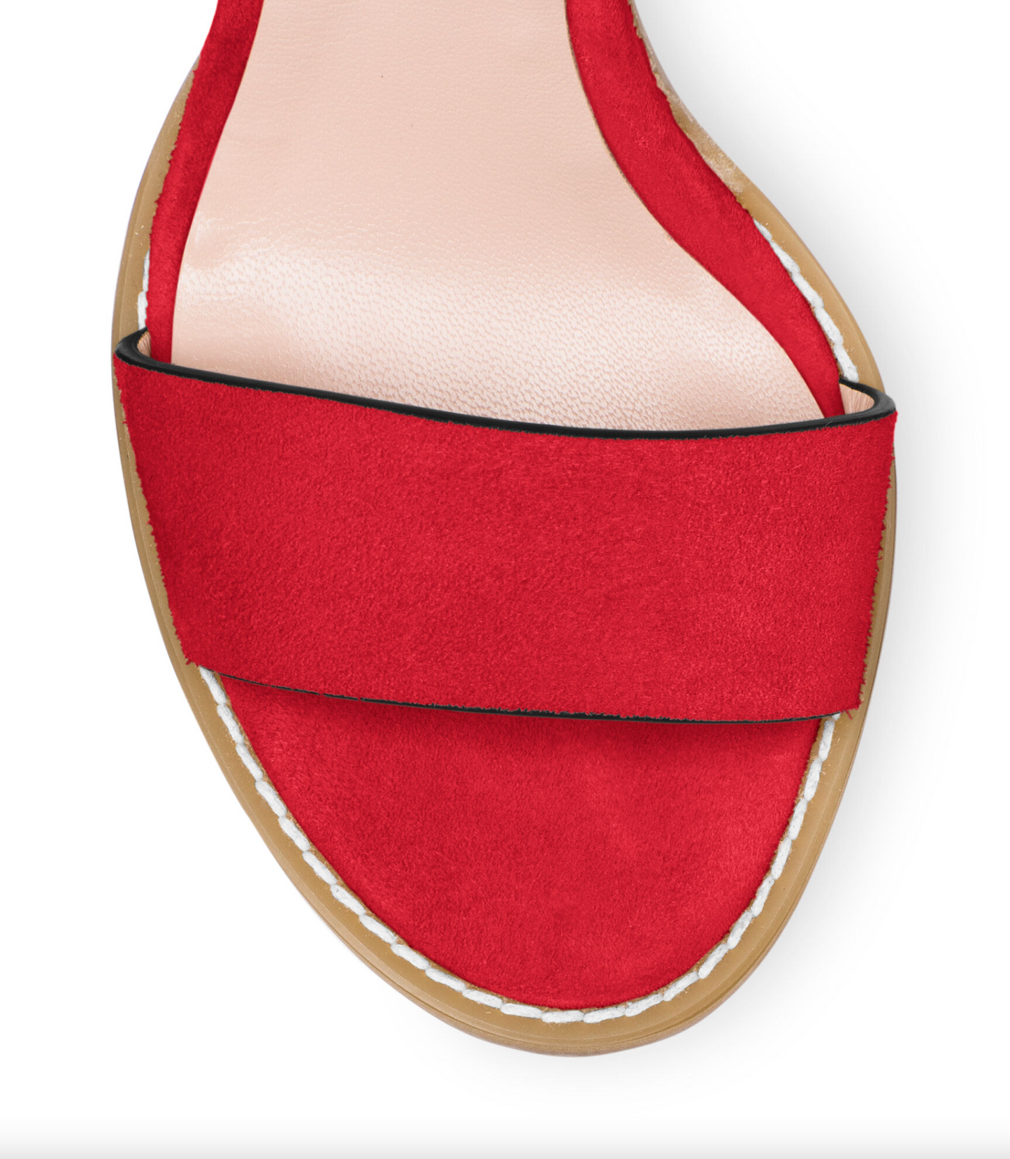 Chic Suede Lug Sole Winona Sandals in Red