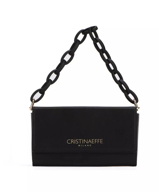 Chic Faux Leather Crossbody with Flap Closure