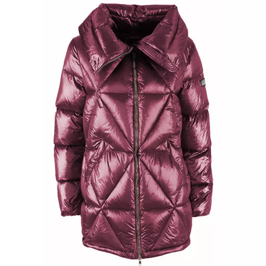 Fuchsia Diamond Quilted Down Jacket