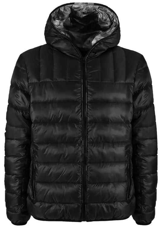 Sleek Quilted Hooded Jacket with Backpack Bag