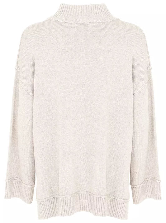 Elegant Winter White Turtleneck Sweater