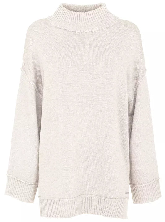 Elegant Winter White Turtleneck Sweater