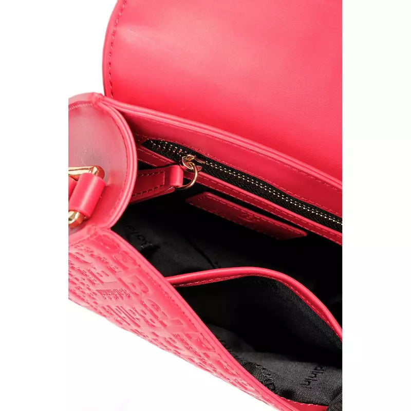 Chic Calfskin Leather Crossbody Bag in Red