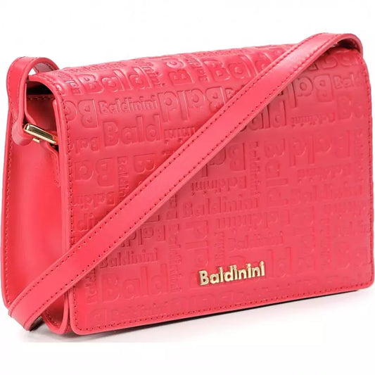 Chic Calfskin Leather Crossbody Bag in Red