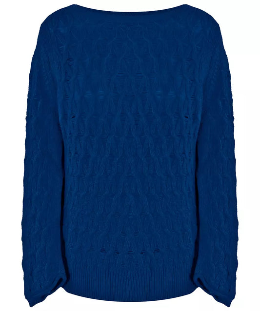 Elegant Wool-Cashmere Boat Neck Sweater