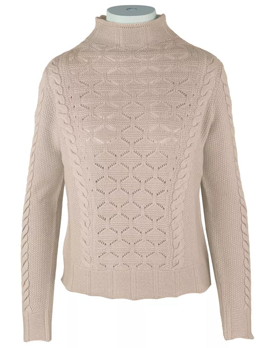 Sophisticated Beige Wool-Cashmere Sweater