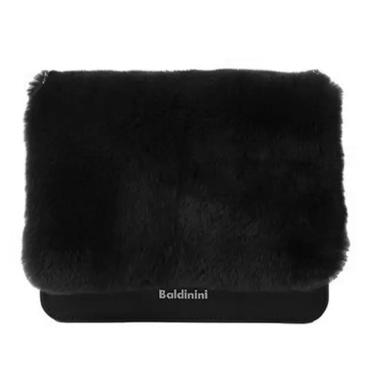 Chic Calfskin Shoulder Bag with Eco-Fur
