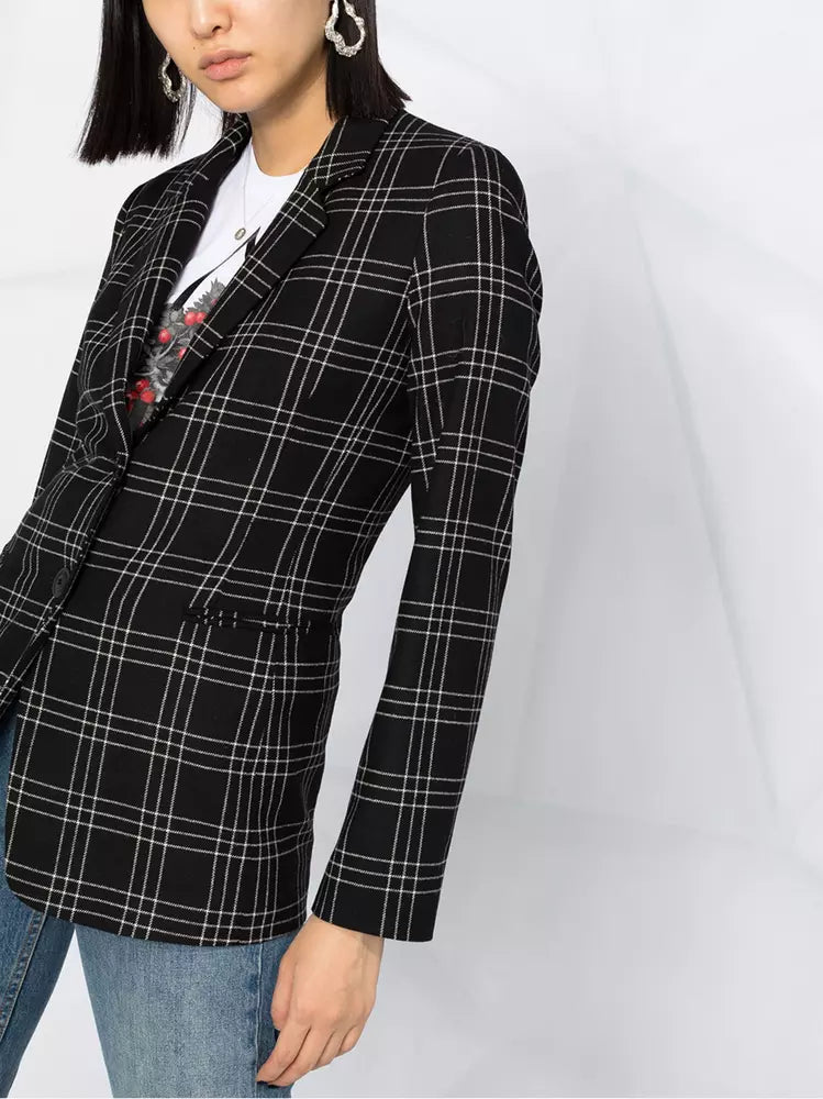Elegant Checked Blazer Jacket