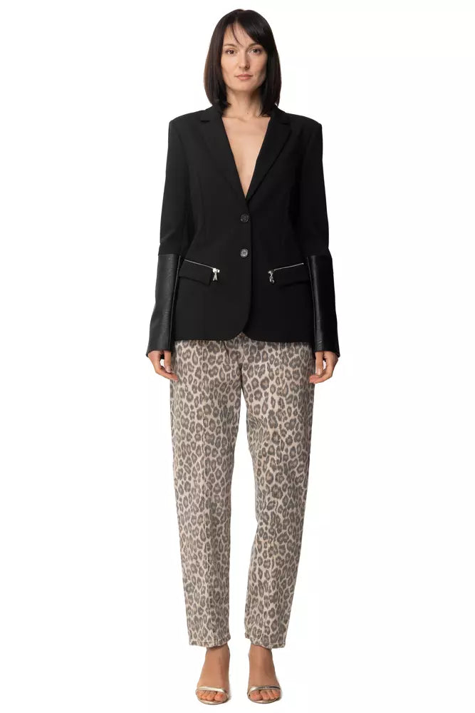 Elegant Leopard Print Trousers for Sophisticated Style