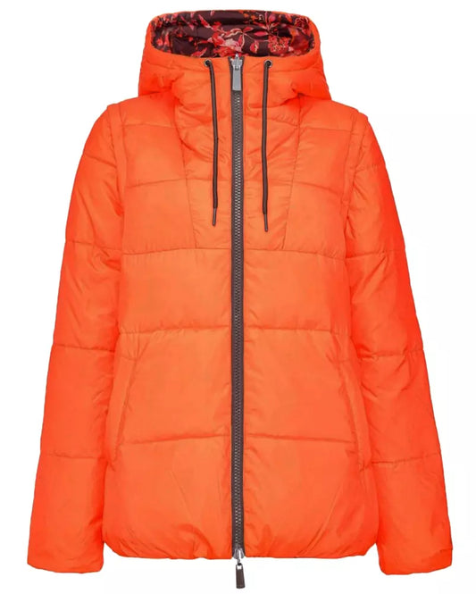 Orange Polyester Jackets & Coat