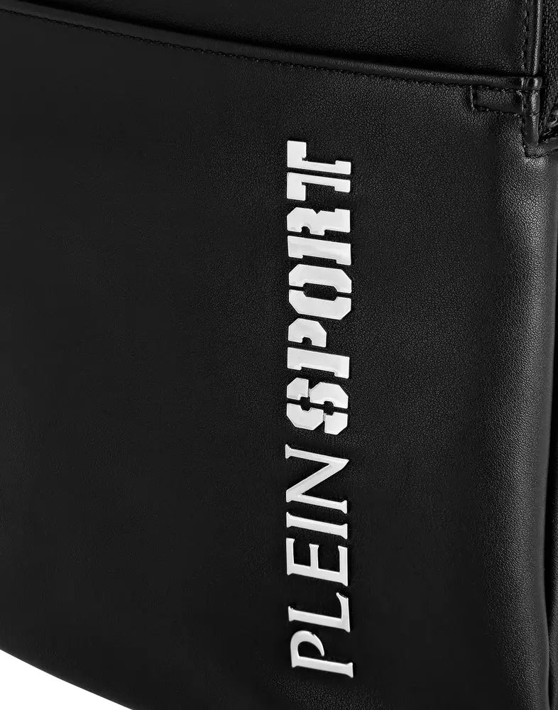 Sleek Faux Leather Messenger Bag