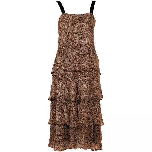 Elegant Leopard Print Sleeveless Dress