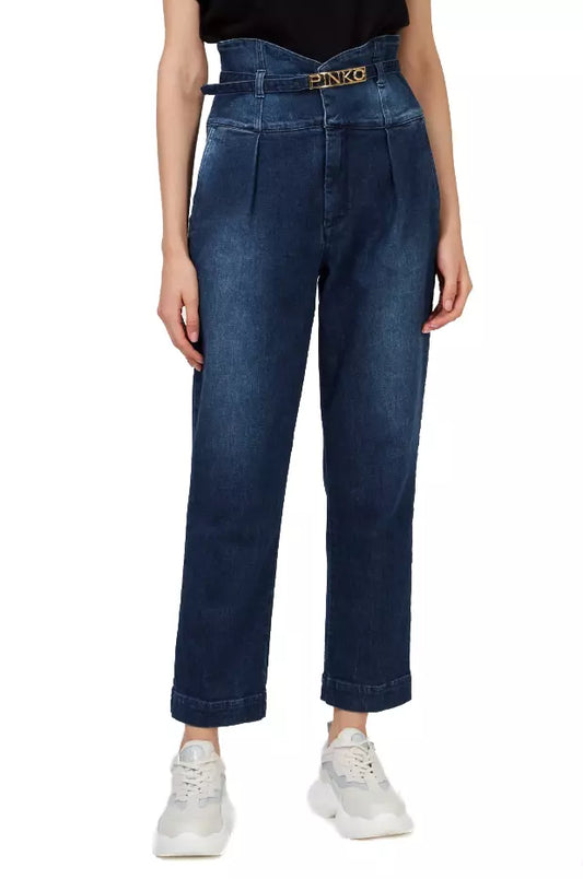 Elevated High-Waist Bustier Jeans