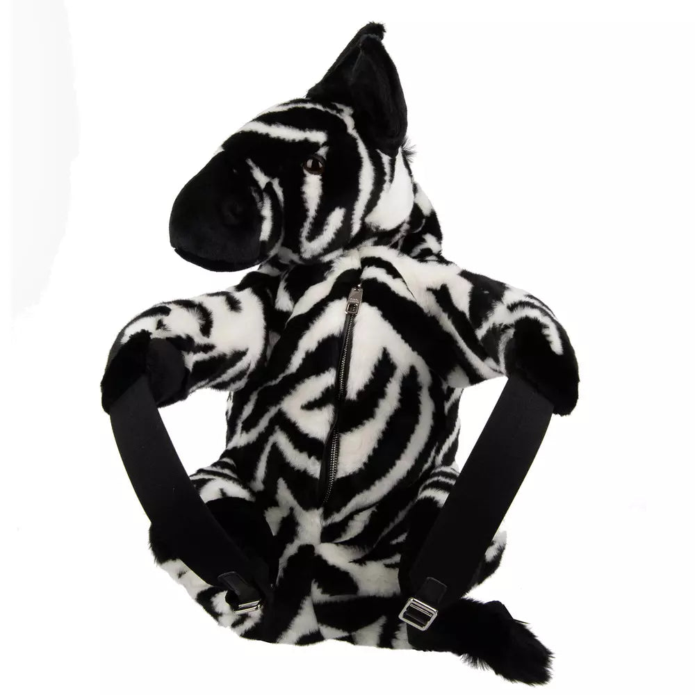 Exotic Zebra Faux Fur Backpack