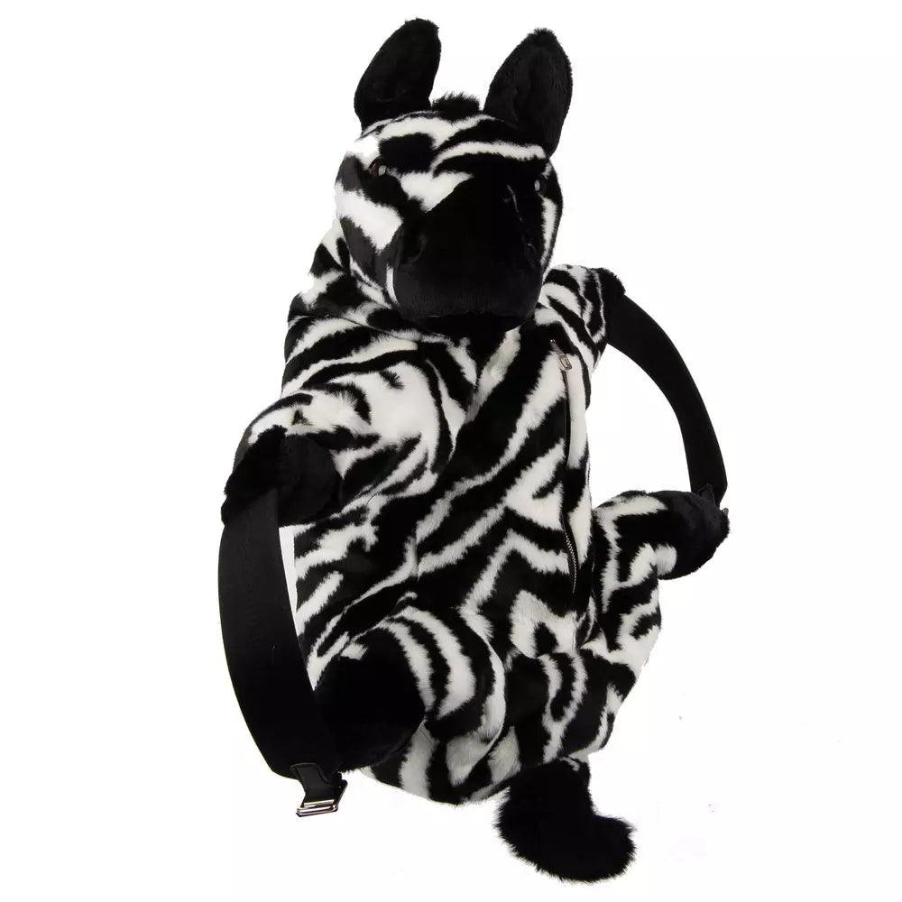 Exotic Zebra Faux Fur Backpack