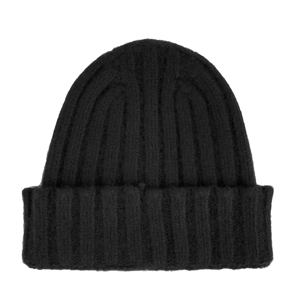Pure Cashmere Ribbed Beanie - Classic Elegance
