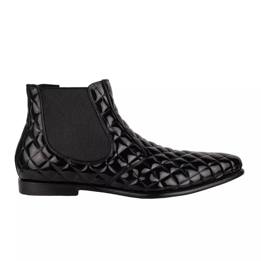 Quilted Calfskin Leather Beatles Ankle Boot