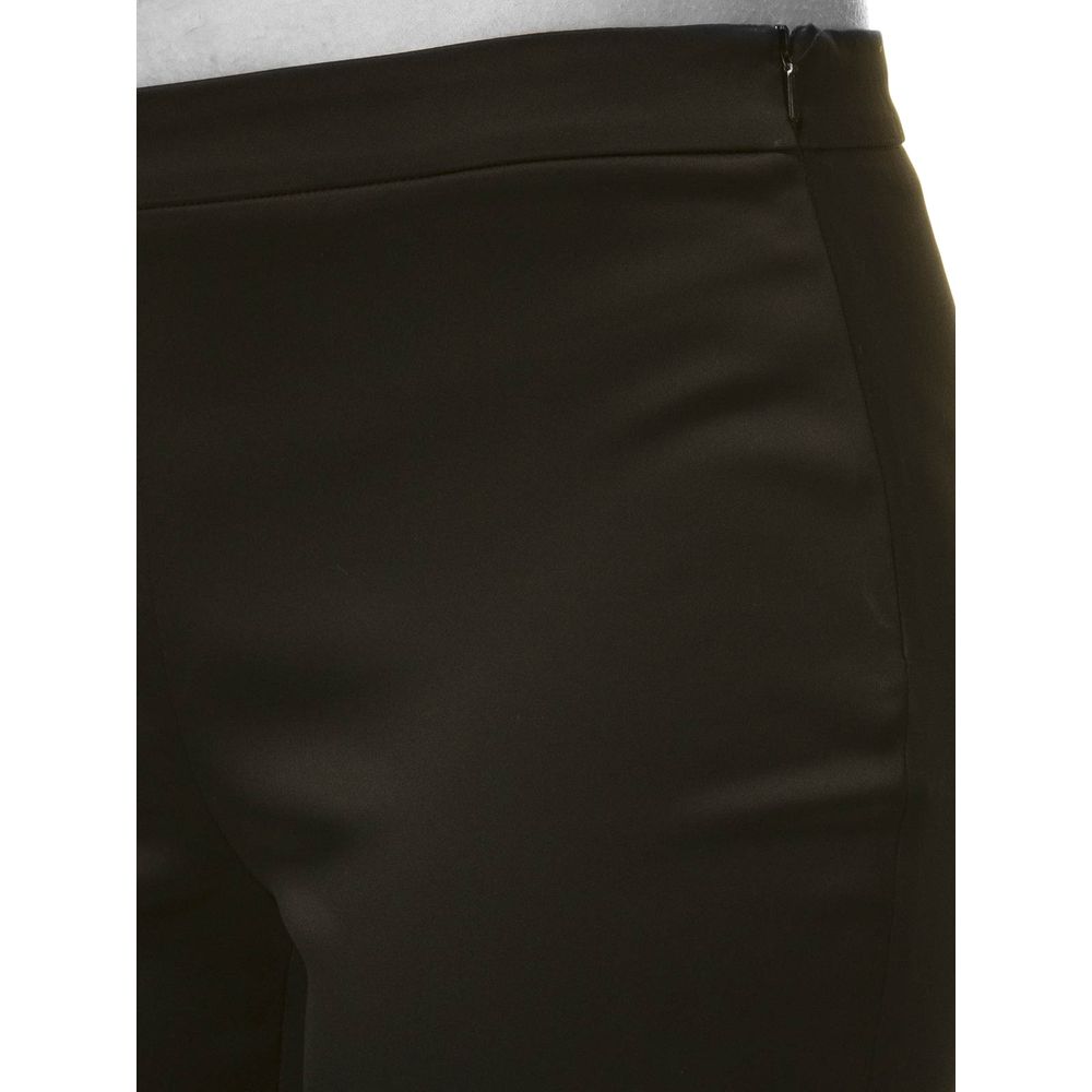 Elegant Satin Trousers with Side Zip