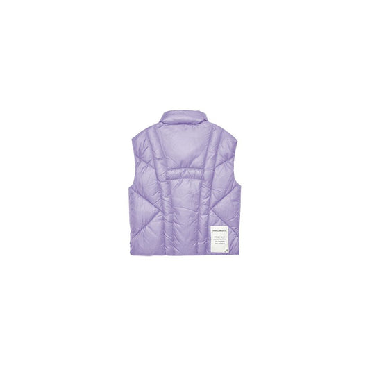 Elegant Sleeveless Purple Down Jacket