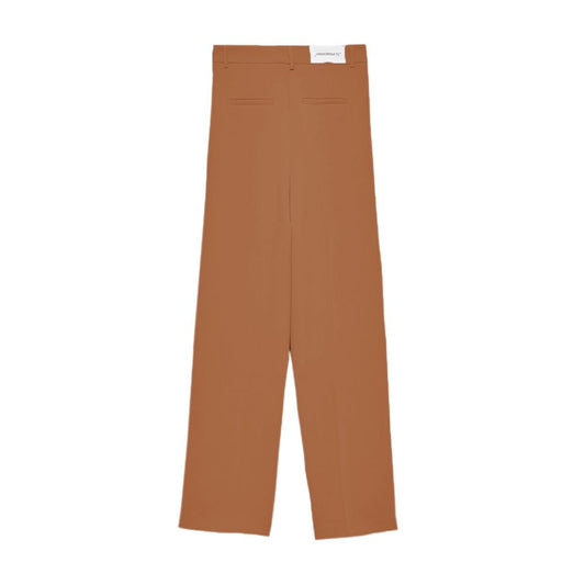 Brown Polyester Jeans & Pant
