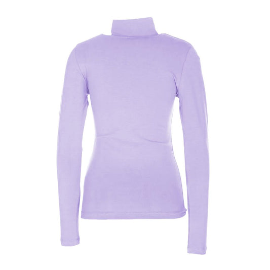 Chic Purple Turtleneck Lightweight Sweater