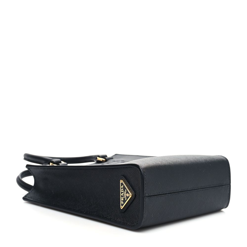 Elegant Black Saffiano Leather Shoulder Bag