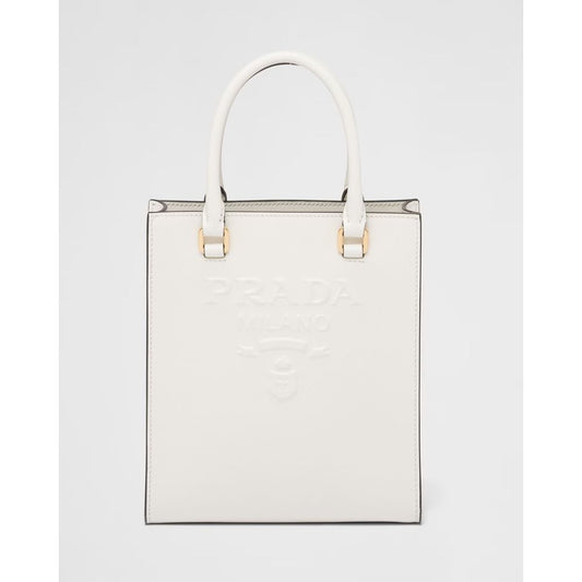 Elegant White Saffiano Leather Handbag