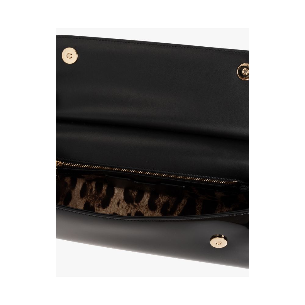 Sleek Medium Sicily Calfskin Handbag with Shoulder Strap