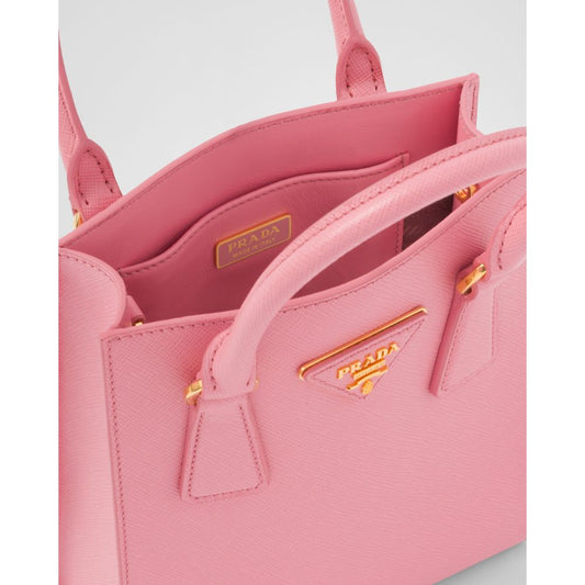 Chic Saffiano Leather Dual Wear Handbag