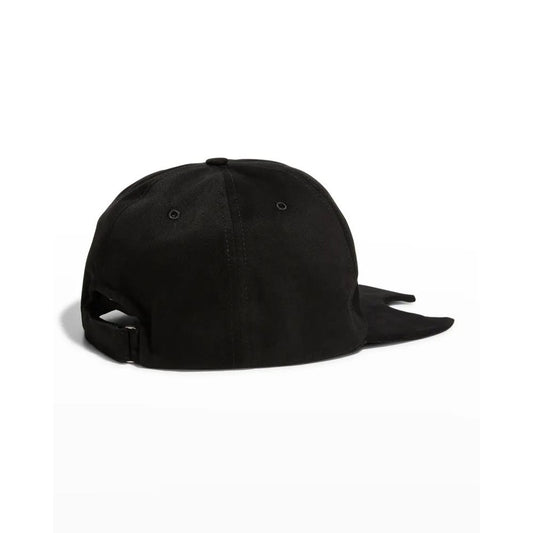 Embroidered Cotton Logo Hat - Chic Black