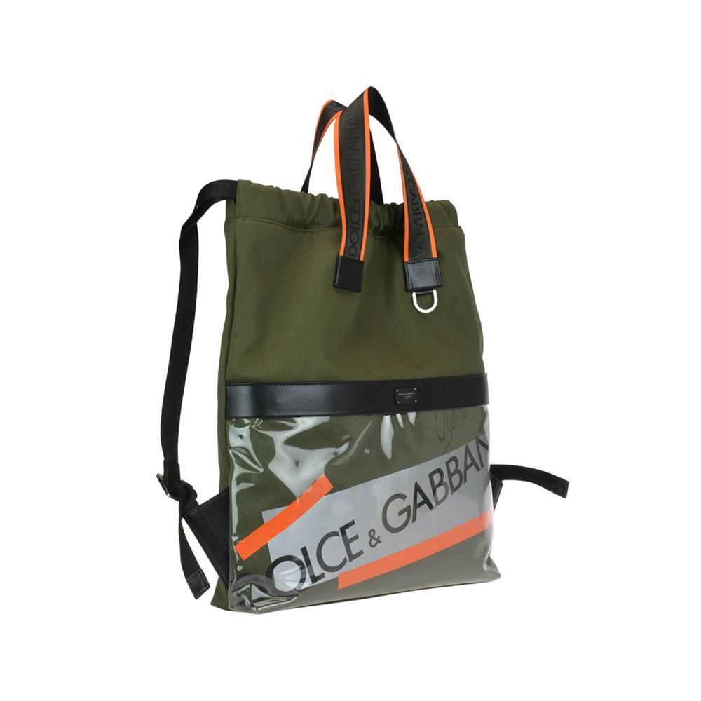 Elegant Canvas-Leather Hybrid Backpack