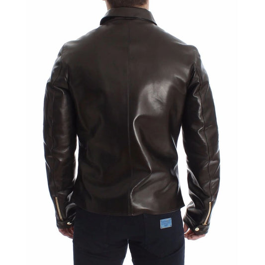 Exclusive Brown Lambskin Leather Jacket