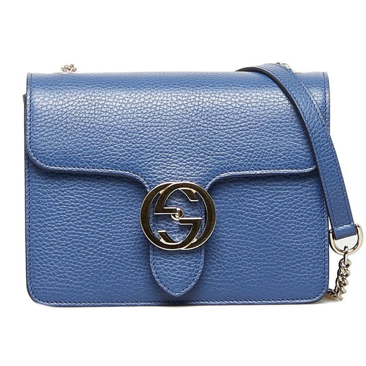 Elegant Cobalt Blue Leather Shoulder Bag