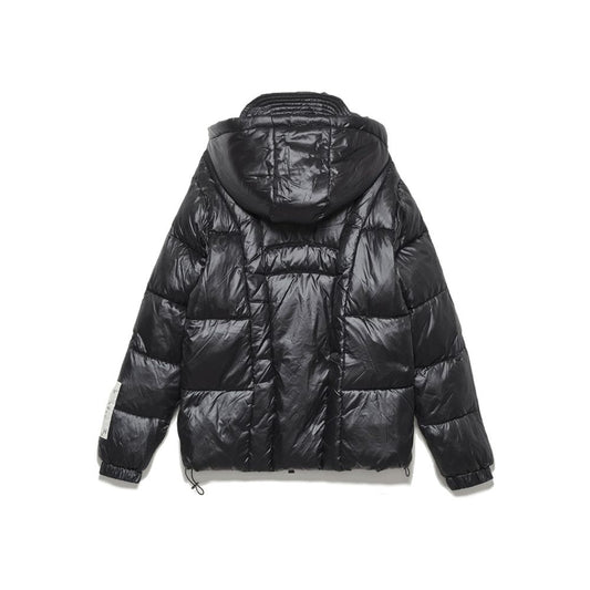 Elevated Black Quilted Down Jacket with Hood