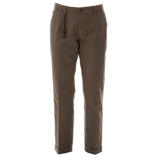 Elegantly Tailored Cotton Chino Trousers