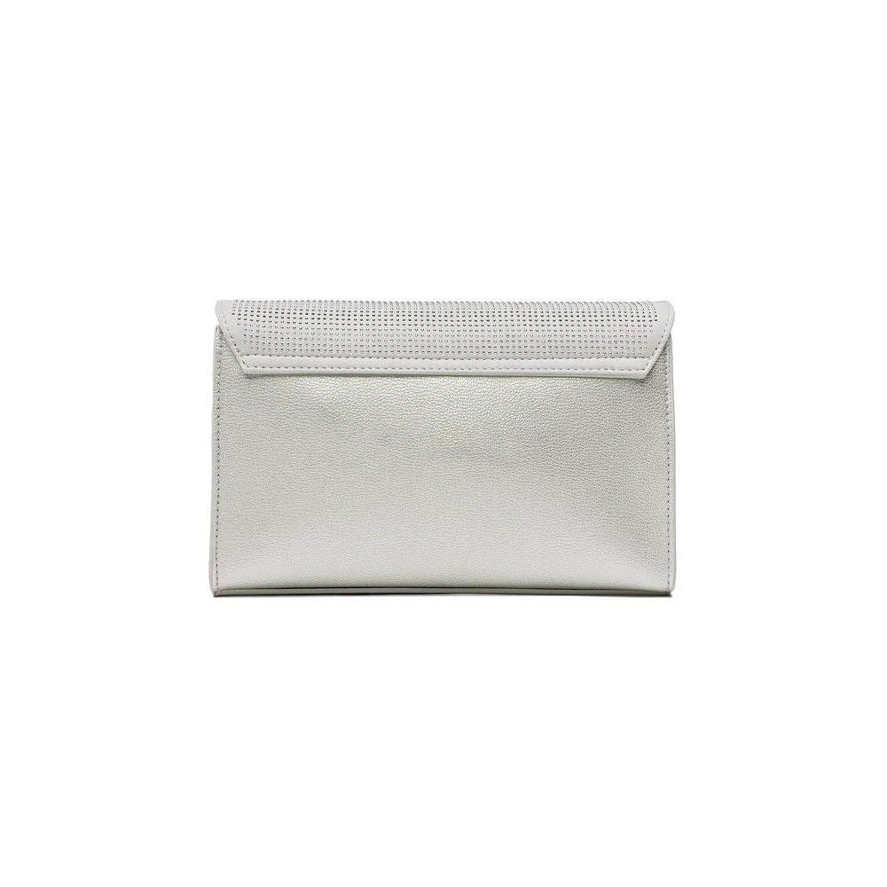 Chic Rhinestone-Embellished Faux Leather Shoulder Bag