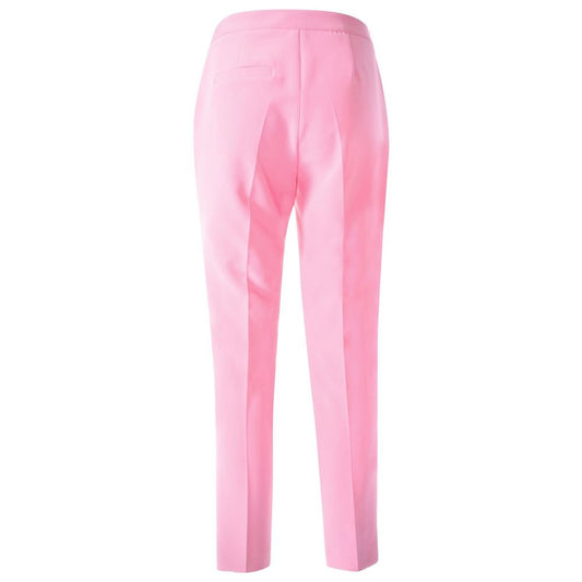 Elegant Pink Crepe Trousers for Women