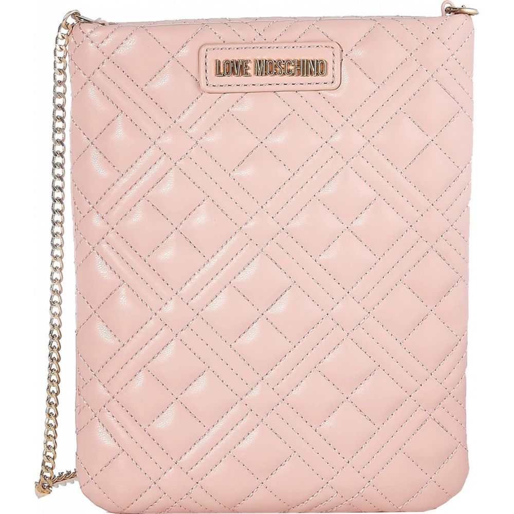Chic Pink Faux Leather Crossbody Elegance
