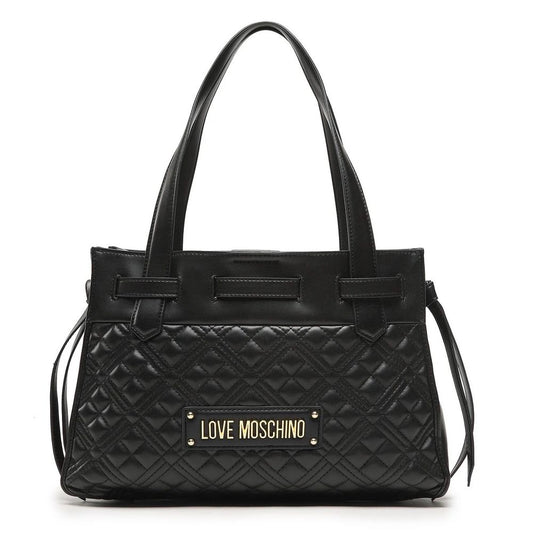 Chic Quilted Faux Leather Shopper