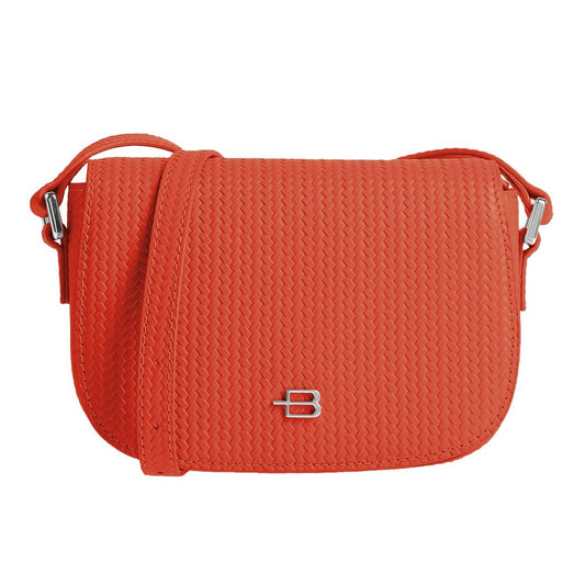 Elegant Woven Pattern Calfskin Shoulder Bag