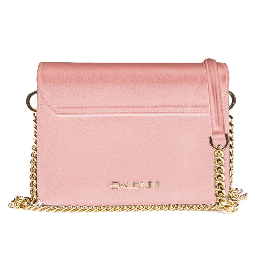 Elegant Pink Calfskin Handbag with Chain Strap