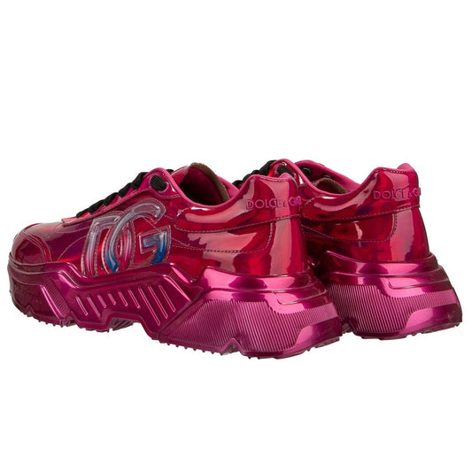Chic Fuchsia Patent Leather Sneakers