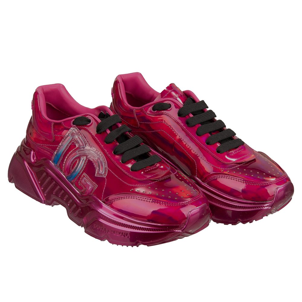 Chic Fuchsia Patent Leather Sneakers