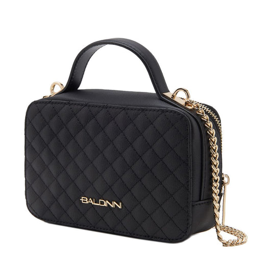 Quilted Calfskin Camera Handbag - Elegant Black
