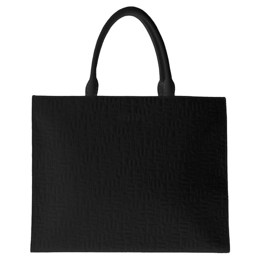 Elegant Calfskin Logo Motif Handbag