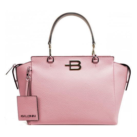Elegant Pink Textured Calfskin Handbag