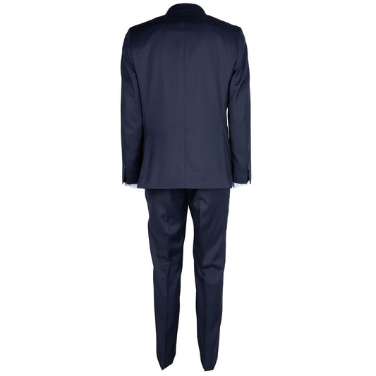 Elegant Wool Suit in Deep Blue