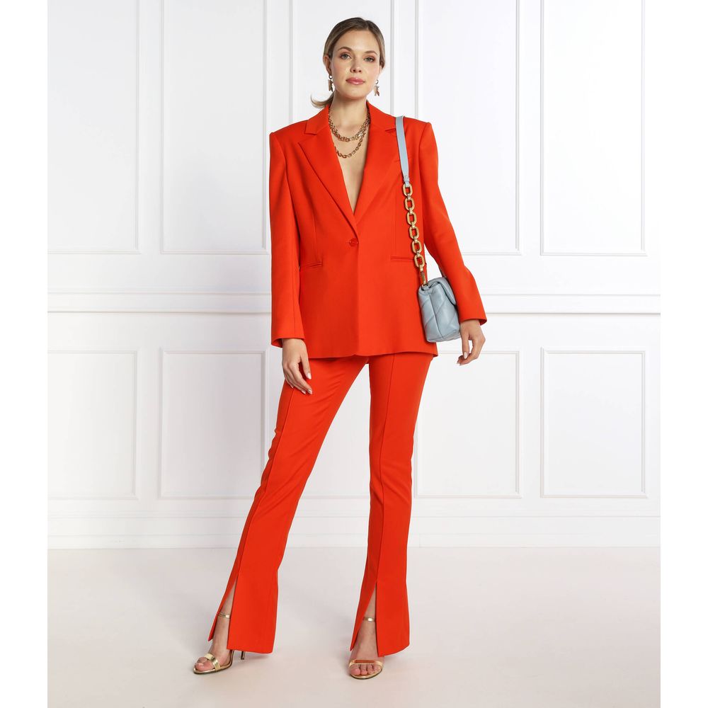 Chic Flared Trousers with Ankle Cuts