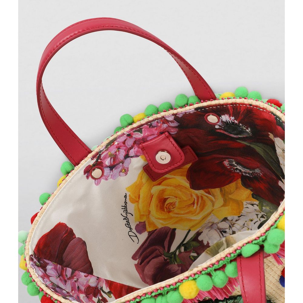 Multicolor Canvas Leather Handbag