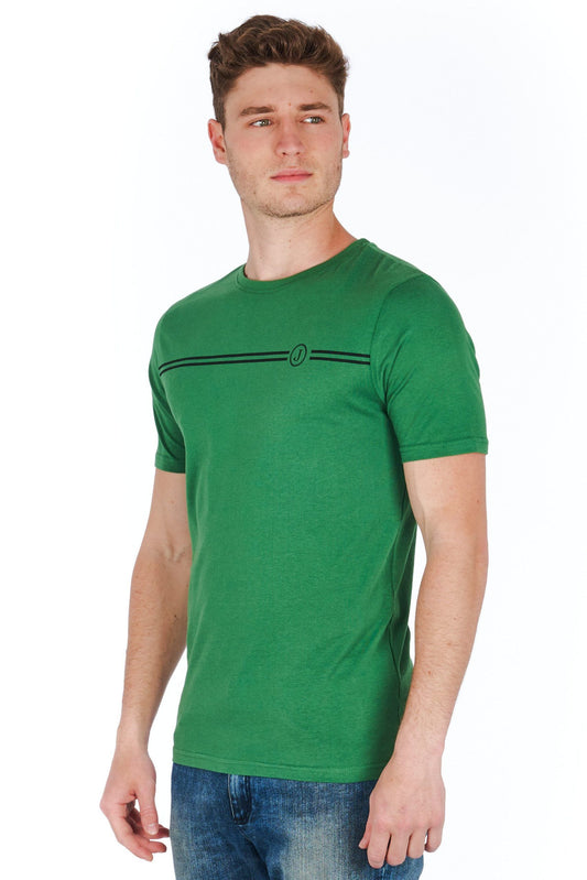 Slim Fit Printed Jersey T-Shirt - Lush Green